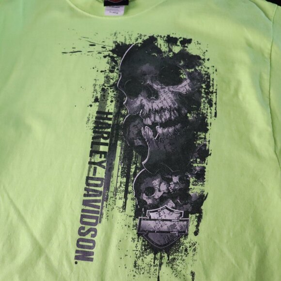 Harley-Davidson Highlighter Yellow T-Shirt – XL. Motorcycle. Biker. Hivis. HD. - Picture 2 of 8